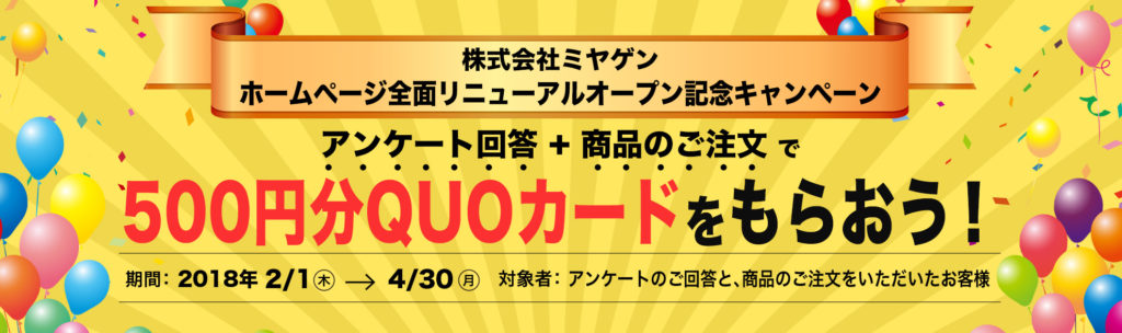 ホームページ全面リニューアル記念キャンペーン